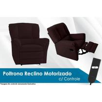 Poltrona Reclinável p/ Sala Da Vinci Malbec Zero Wall Motorizada Giro e Balanço Suede Marrom Escuro - Probel