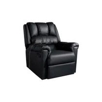 Poltrona Reclinável p/ Sala Vermont Zero Wall c/ Massagem Courano Preto - Probel