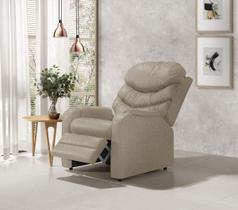 Poltrona Reclinável Papai Luxo D28 Estética - Linho Bege