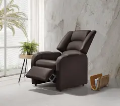 Poltrona Reclinável Papai Suécia - Estética - material sintético Marrom