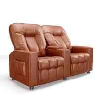 Poltrona Reclinável Para Cinema 2 Lugares Sora Pu Camel Fh1 - D'rossi