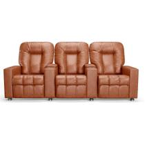 Poltrona Reclinável Para Cinema 3 Lugares Sora PU Camel Brilho FH1 - D'Rossi Poltrona Reclinável Para Cinema 3 Lugares Sora PU Camel Brilho FH1 - D'Rossi