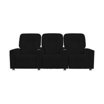 Poltrona Reclinável Para Cinema 3 Lugares Sora Veludo Preto FH1 - D'Rossi Poltrona Reclinável Para Cinema 3 Lugares Sora Veludo Preto FH1 - D'Rossi