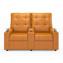 Poltrona Reclinável Para Cinema Parma 2 Lugares Baú USB PU Whisky FH1 - D'Rossi Poltrona Reclinável Para Cinema Parma 2 Lugares Baú USB PU Whisky FH1 - D'Rossi