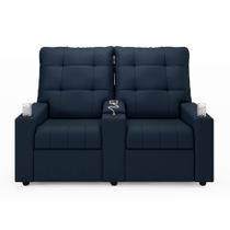 Poltrona Reclinável Para Cinema Parma 2 Lugares Baú Usb Veludo Azul Fh1 - D'rossi Poltrona Reclinável Para Cinema Parma 2 Lugares Baú Usb Veludo Azul Fh1 - D'rossi