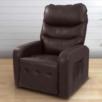 Poltrona Reclinável para Descanso Julia Sintetico Marrom