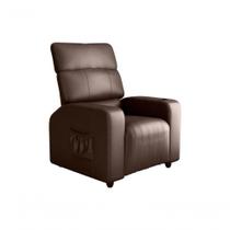 Poltrona Reclinável Sala Cadeira Mx 67 Pulse Sintetico Marrom Matrix