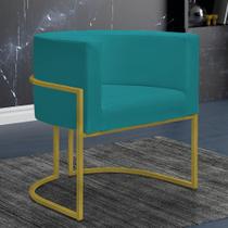 Poltrona Reforçadas Decorativa Sala Nayara Base Ferro Dourada Suede Poltrona Reforçadas Decorativa Sala Nayara Base Ferro Dourada Suede