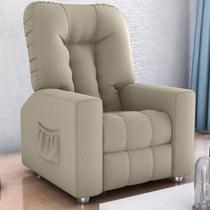 Poltrona Retrátil e Reclinável 82cm com Tecido Suede Multimóveis CR45261