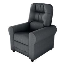 Poltrona Retrátil e Reclinável 83cm Com Tecido Suede Multimóveis Cr45264 Cinza Poltrona Retrátil e Reclinável 83cm Com Tecido Suede Multimóveis Cr45264 Cinza