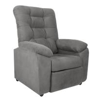 Poltrona Retrátil e Reclinável 88cm Com Pés Multimóveis Cr45263 Cinza Poltrona Retrátil e Reclinável 88cm Com Pés Multimóveis Cr45263 Cinza