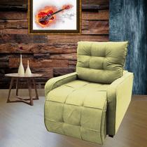 Poltrona Retratil e Reclinavel Amamentação Sala De Estar Com Rodape Regulavel Azera