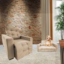 Poltrona Retrátil e Reclinável Espanha Com Sofazinho Pet Bob Diversas Cores