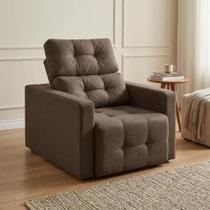 Poltrona Retrátil e Reclinável Madeira Marrom Alba 89cm Yescasa Poltrona Retrátil e Reclinável Madeira Marrom Alba 89cm Yescasa