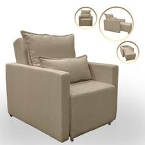 Poltrona Retrátil Reclinável Cama Confortável Luiza Linho Poltrona Retrátil Reclinável Cama Confortável Luiza Linho