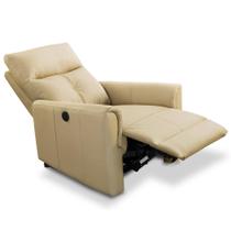 Poltrona Retrátil Reclinável Elétrica Para Sala Living Sillon L06 Couro Bege - Lyam Decor Poltrona Retrátil Reclinável Elétrica Para Sala Living Sillon L06 Couro Bege - Lyam Decor