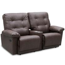 Poltrona Retrátil Reclinável Manual Cinema 2 Lugares Holly T03 Couro Cristal - Lyam Decor