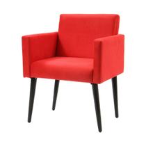 Poltrona Retrô Decorativa Luca Tecido Suede - Vermelho Poltrona Retrô Decorativa Luca Tecido Suede - Vermelho