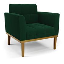 Poltrona Sala Base Madeira Fixa Castanho Elisa Bouclê Verde D03 - D'Rossi Poltrona Sala Base Madeira Fixa Castanho Elisa Bouclê Verde D03 - D'Rossi