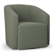 Poltrona Sala De Estar Base Giratória Stella Max Bouclê Menta D03