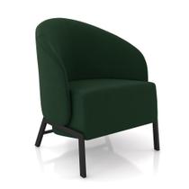 Poltrona Sala de Estar Base Industrial Luar Veludo K01 - D'Rossi