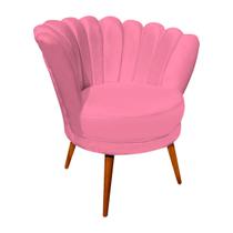 Poltrona Sala de Estar Decorativa Cadeira Estofada Pé Palito Celine