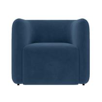 Poltrona Sala De Estar Decorativa Kit 2 Laguna Veludo K01 - D'rossi Cor Azul Marinho Poltrona Sala De Estar Decorativa Kit 2 Laguna Veludo K01 - D'rossi Cor Azul Marinho