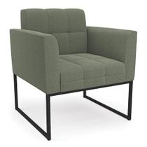 Poltrona Sala De Estar Industrial Preto Elisa Bouclê Menta D03 - D'rossi Poltrona Sala De Estar Industrial Preto Elisa Bouclê Menta D03 - D'rossi