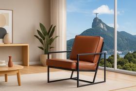 Poltrona sala decorativa industrial retro Alittê consultorios quartos