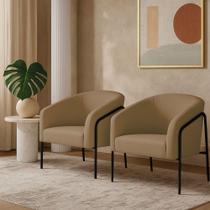 Poltrona Sala Industrial Alta Preto Kit 2 Stella Suede Marrom Rato D03 - D'rossi Poltrona Sala Industrial Alta Preto Kit 2 Stella Suede Marrom Rato D03 - D'rossi