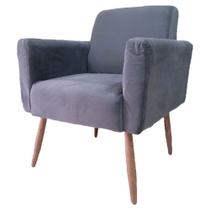Poltrona Sala Nina Com Apoio de Braço em Tecido Veludo Várias Cores - Sentô