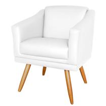Poltrona San Diego Decorativa Sala Clínica Salão Estética - material sintético Branco
