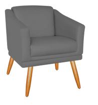 Poltrona San Diego Decorativa Sala Clínica Salão Estética - material sintético Cinza