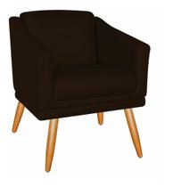 Poltrona San Diego Decorativa Sala Clínica Salão Estética - material sintético Marrom