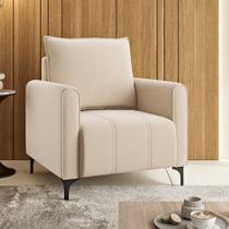 Poltrona Selena Linho Bronze - Vian Poltrona Selena Linho Bronze - Vian