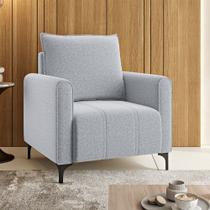 Poltrona Selena Linho Inox - Vian Poltrona Selena Linho Inox - Vian