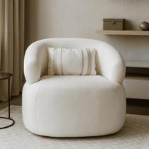 Poltrona Serena Modelo Orgânico Tecido Bouclê Almofada Sofisticada Confortável para Sala de Estar Diversas Cores Poltrona Serena Modelo Orgânico Tecido Bouclê Almofada Sofisticada Confortável para Sala de Estar Diversas Cores