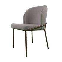 Poltrona Servia Dourado - Cinza Claro Poltrona Servia Dourado - Cinza Claro