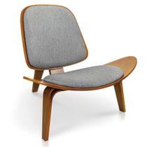 Poltrona Shell Linho Grafite A26 Drossi