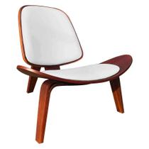 Poltrona Shell material sintético Branco