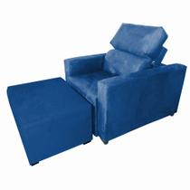 Poltrona Sofa Amamentação Retrátil Reclinável Veneza Puff Bella