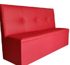Poltrona Sofá Booth 1,10cm Vermelha 2 Lugares, Restaurante Sorveteria