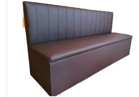 Poltrona sofá booth 1,60 costura listras verticais