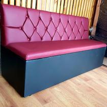 Poltrona sofá booth assento e encosto vinho