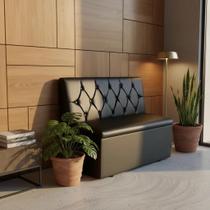 Poltrona sofá booth black 1,40cm restaurante, escritório - O REI DAS POLTRONAS