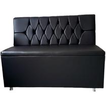 Poltrona sofá booth black 1,70cm 3 lugares