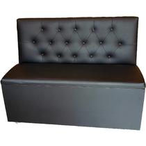 Poltrona sofa booth preta 1,10cm costurado