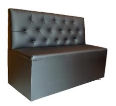 POLTRONA SOFÁ BOOTH PRETA 1,20cm CAPITONE COSTURADO SKU122 POLTRONA SOFÁ BOOTH PRETA 1,20cm CAPITONE COSTURADO SKU122