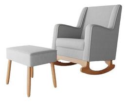 Poltrona Sofá Cadeira De Amamentação Aquila Balanço C/ Puff Poltrona Sofá Cadeira De Amamentação Aquila Balanço C/ Puff