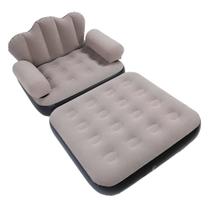 Poltrona Sofá Cama Inflável Até 100kg Bomba de Ar Casa Sala Quarto Sítio Viagem Puff Mudança Acampamento Leitura Visita